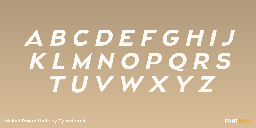 Naked Power Italic Font Poster #2