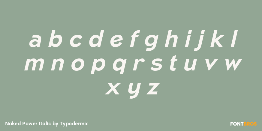 Naked Power Italic Font Poster #3