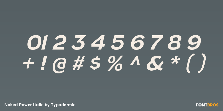 Naked Power Italic Font Poster #4