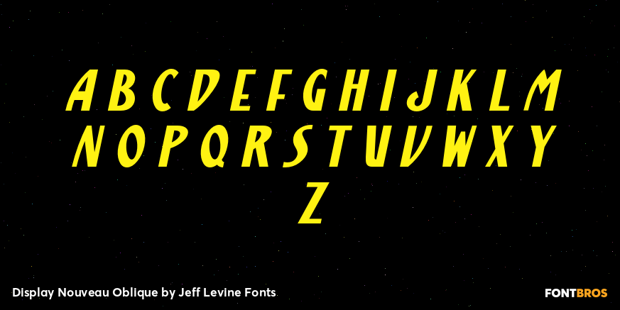 Display Nouveau Oblique Font Poster #2