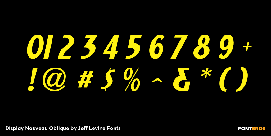 Display Nouveau Oblique Font Poster #4