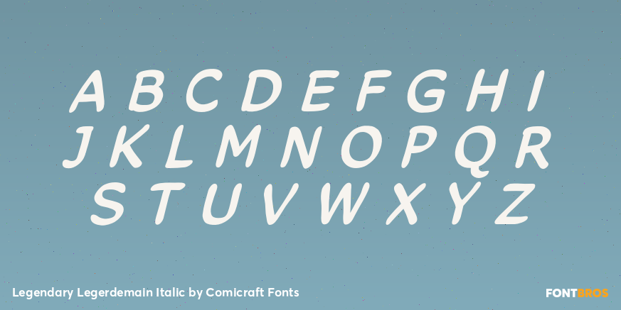 Legendary Legerdemain Italic Font Poster #2