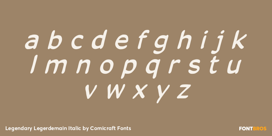 Legendary Legerdemain Italic Font Poster #3