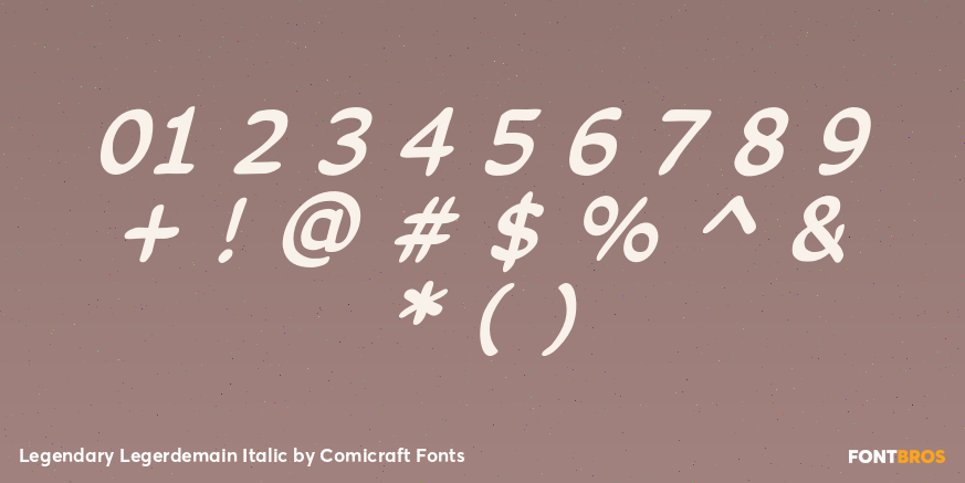 Legendary Legerdemain Italic Font Poster #4