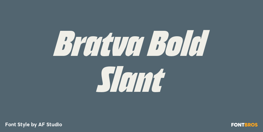 Bratva Bold Slant Poster