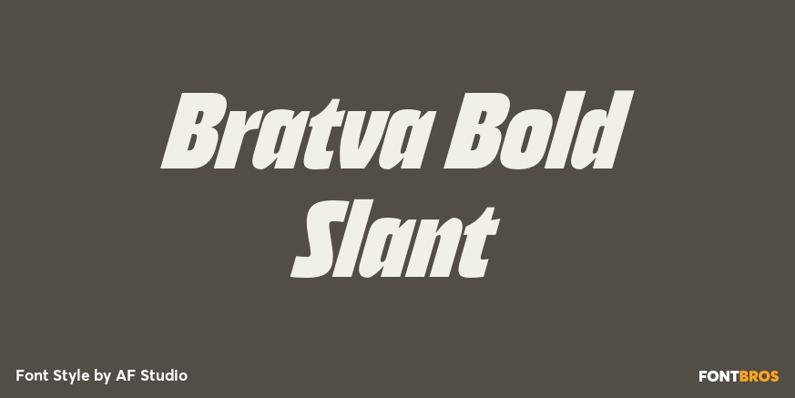 Bratva Bold Slant Poster