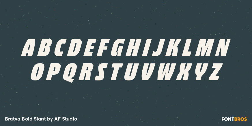 Bratva Bold Slant Font Poster #2