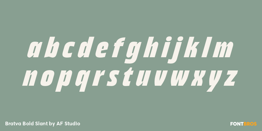 Bratva Bold Slant Font Poster #3