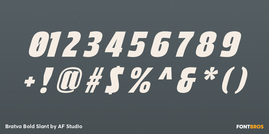 Bratva Bold Slant Font Poster #4