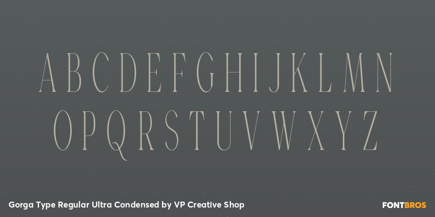 Gorga Type Regular Ultra Condensed Font Poster #2