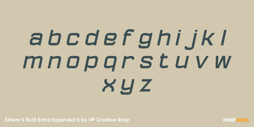 Ethere S Bold Extra Expanded It Font Poster #3