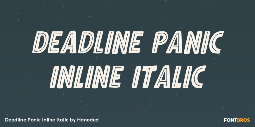 Deadline Panic Inline Italic Font Poster #1