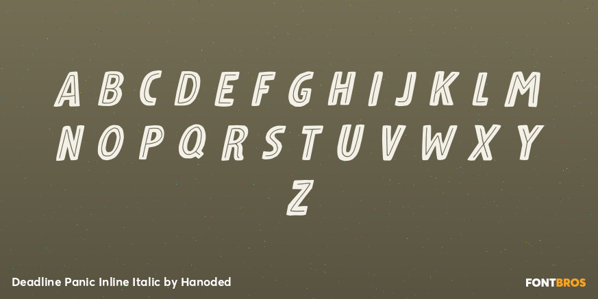 Deadline Panic Inline Italic Font Poster #2