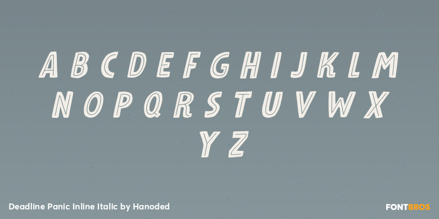 Deadline Panic Inline Italic Font Poster #3