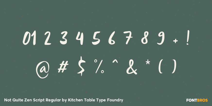 Not Quite Zen Script Regular Font Poster #4