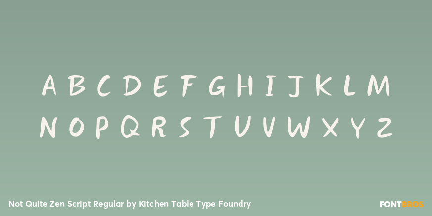 Not Quite Zen Script Regular Font Poster #2
