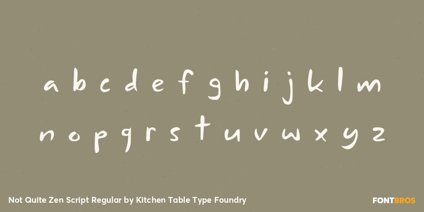 Not Quite Zen Script Regular Font Poster #3