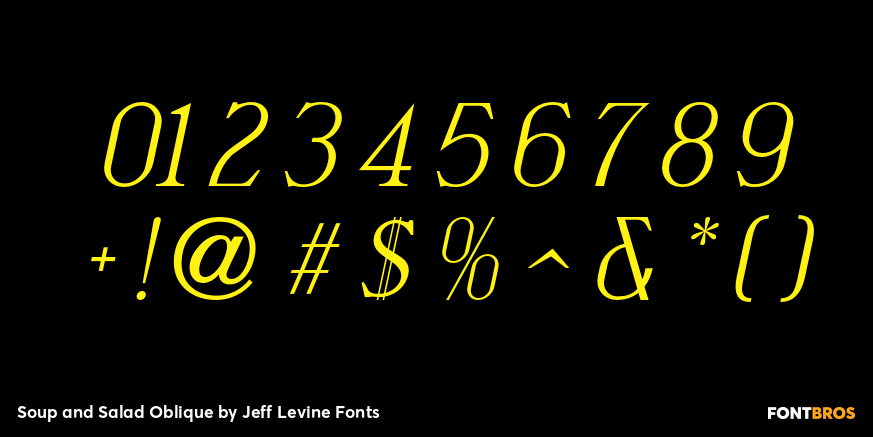 Soup and Salad Oblique Font Poster #4