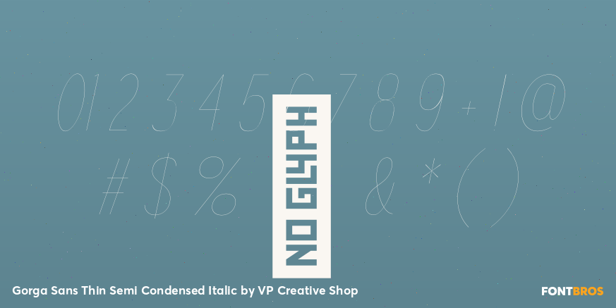 Gorga Sans Thin Semi Condensed Italic Font Poster #4