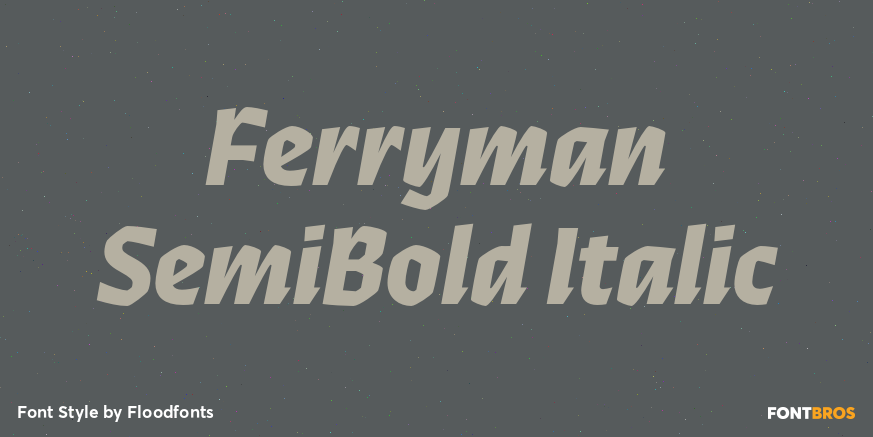 Ferryman SemiBold Italic Poster