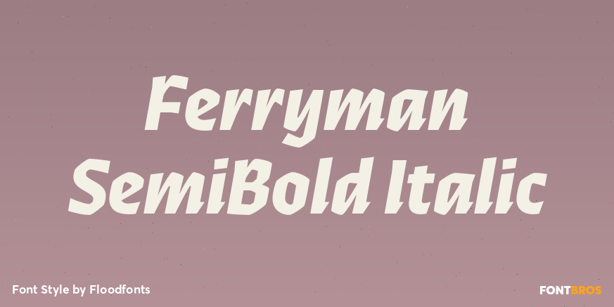 Ferryman SemiBold Italic Poster