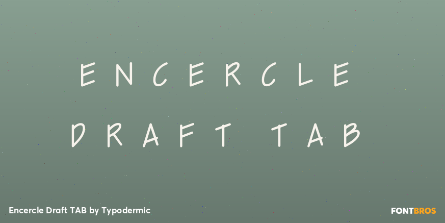 Encercle Draft TAB Font Poster #1