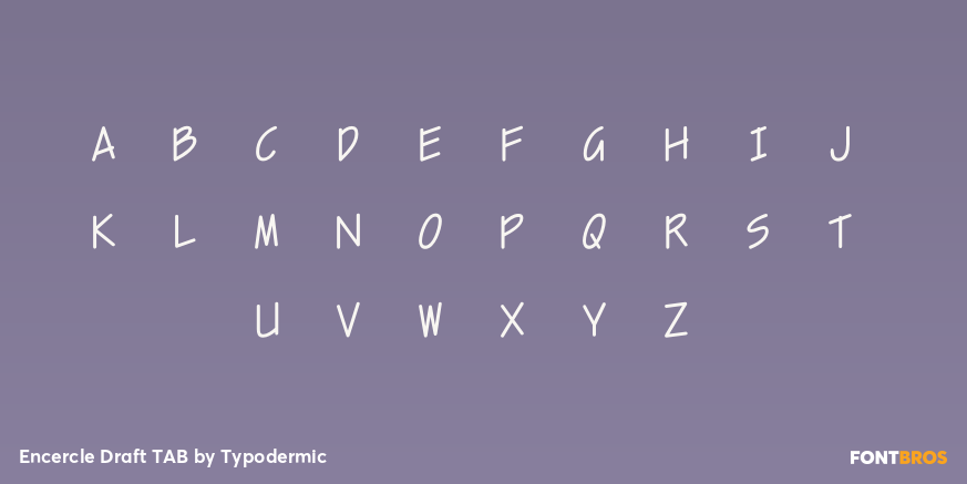 Encercle Draft TAB Font Poster #2