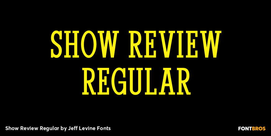 Show Review Regular Poster