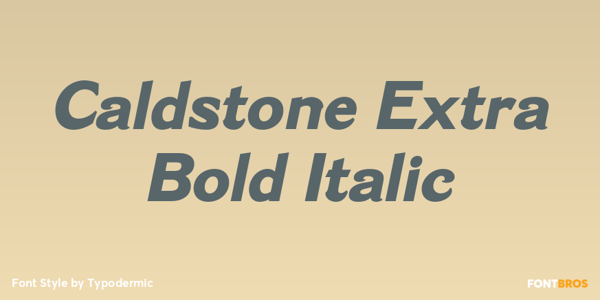 Caldstone Extra Bold Italic Poster