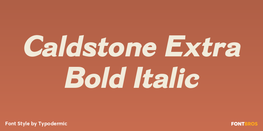 Caldstone Extra Bold Italic Poster