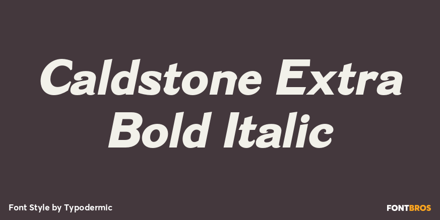 Caldstone Extra Bold Italic Poster