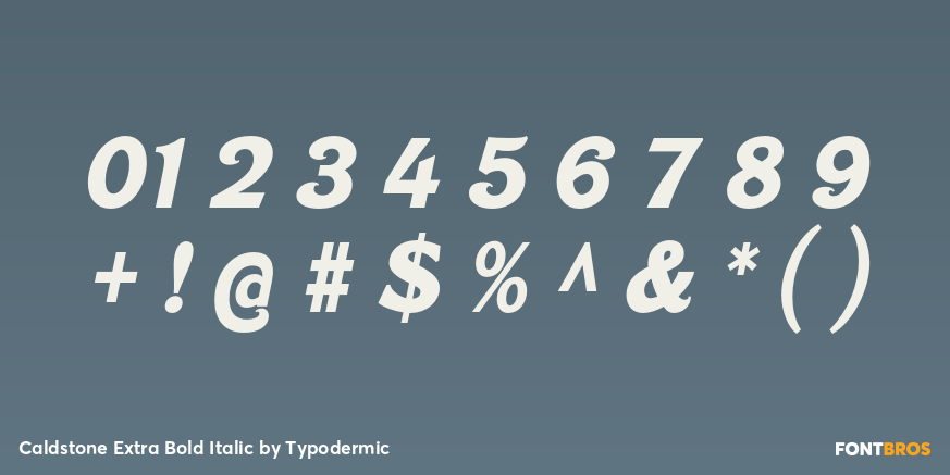 Caldstone Extra Bold Italic Font Poster #1