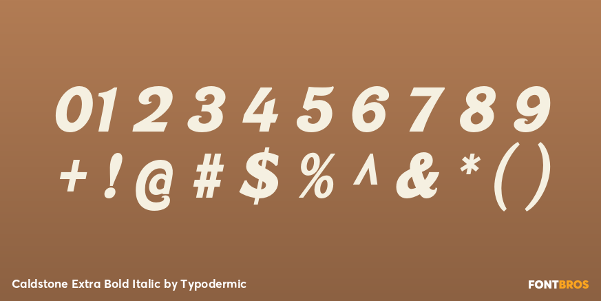 Caldstone Extra Bold Italic Font Poster #4