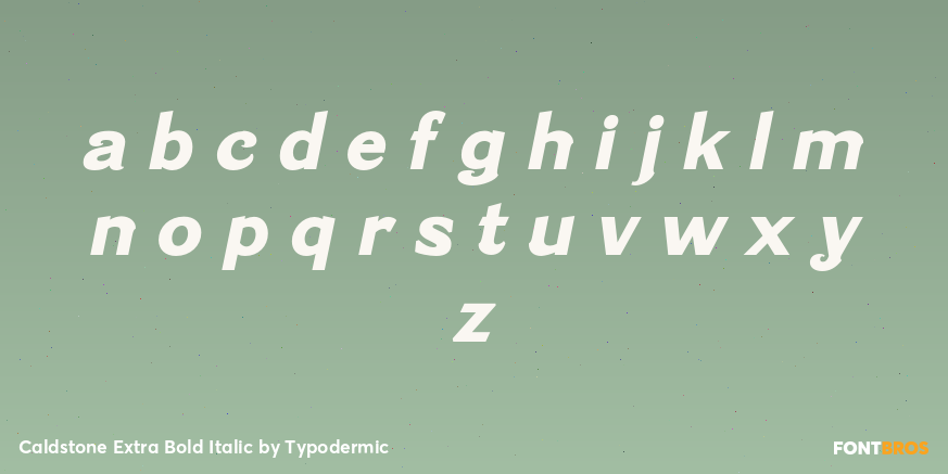 Caldstone Extra Bold Italic Font Poster #1