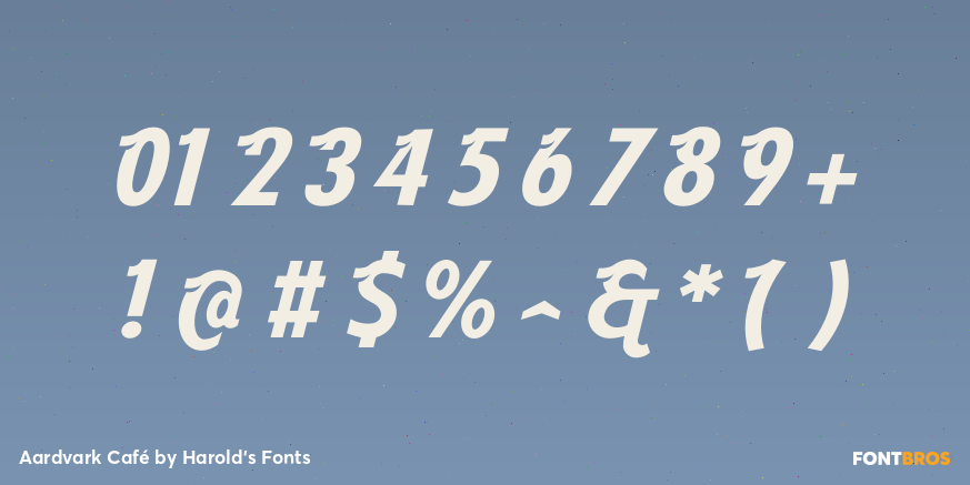 Aardvark Café Font Poster #1