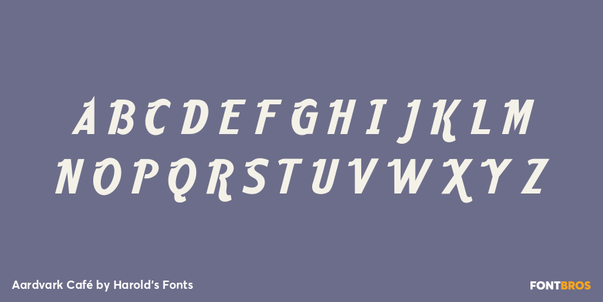 Aardvark Café Font Poster #2