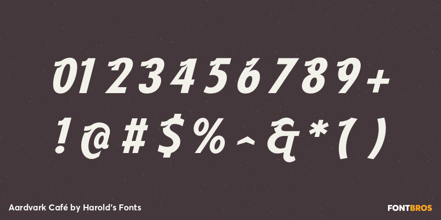 Aardvark Café Font Poster #4