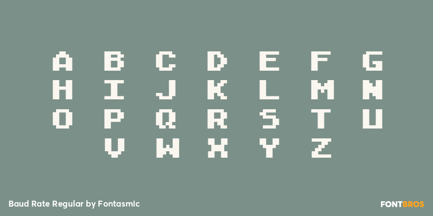 Baud Rate Regular Font Poster #2