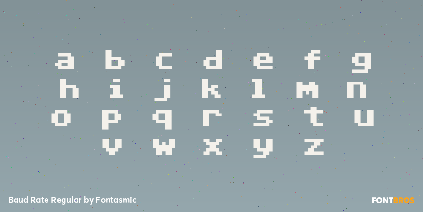 Baud Rate Regular Font Poster #3
