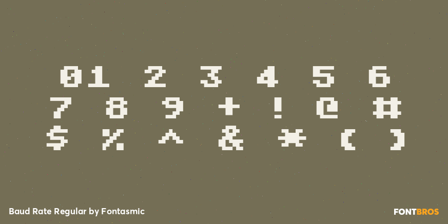 Baud Rate Regular Font Poster #4