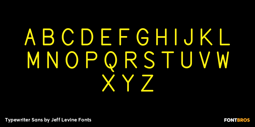 Typewriter Sans Font Poster #2
