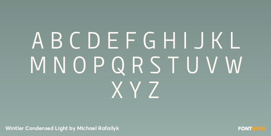 Wintler Condensed Light Font Poster #2