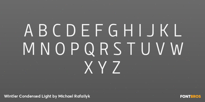 Wintler Condensed Light Font Poster #1