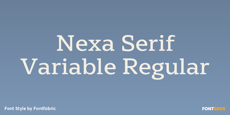 Nexa Serif Variable Regular Poster