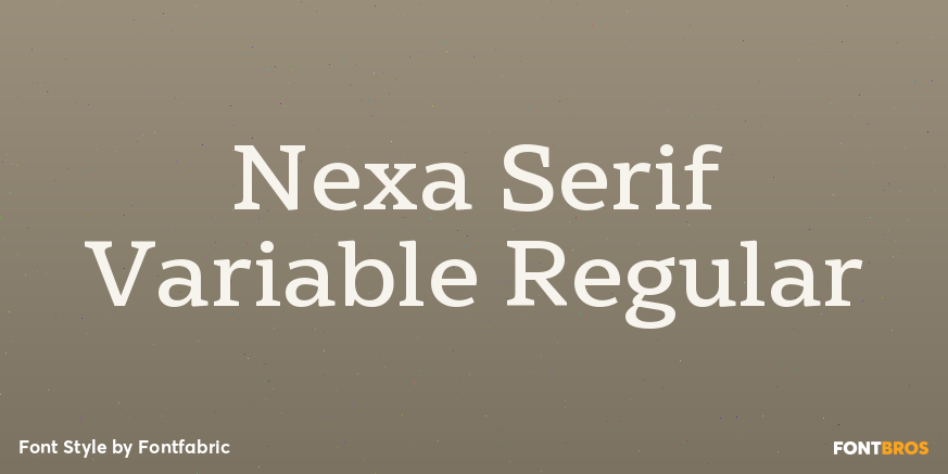 Nexa Serif Variable Regular Poster