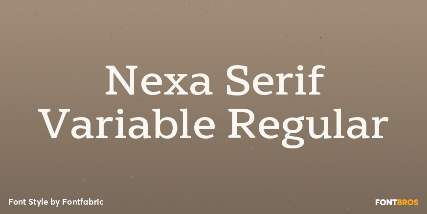 Nexa Serif Variable Regular Poster