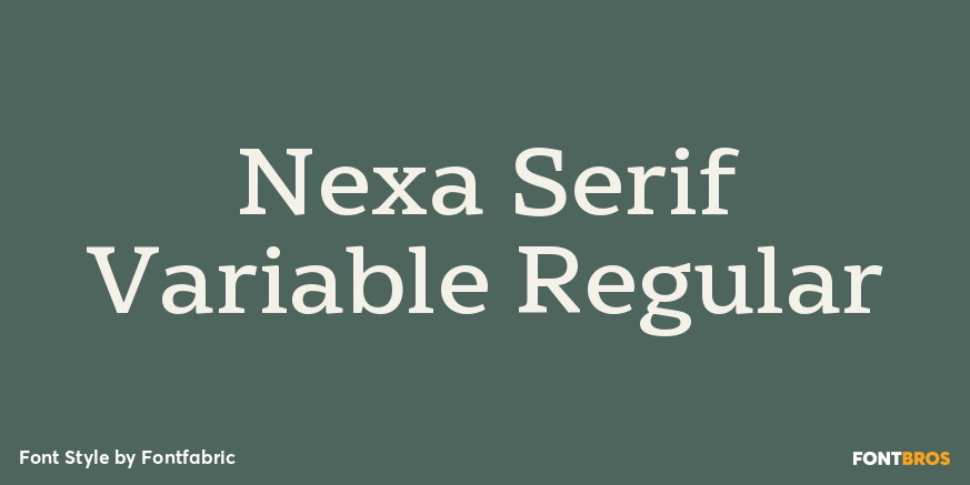 Nexa Serif Variable Regular Poster