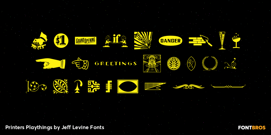 Printers Playthings Font Poster #3