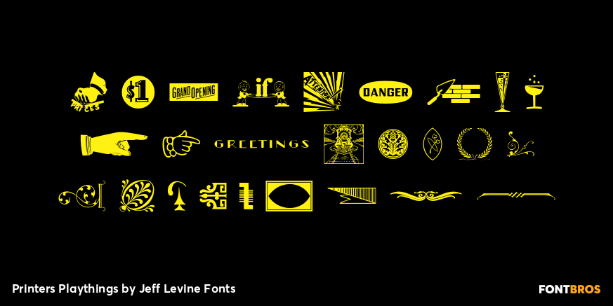 Printers Playthings Font Poster #2