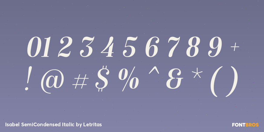 Isabel SemiCondensed Italic Font Poster #4